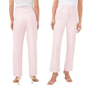 Halogen 5-pocket Faux Leather Pants Pink Size 10 NWOT $99 MSRP